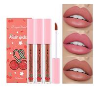3 Pcs Matte Liquid Lipstick Makeup Set Long-Lasting Wear Non-Stick Cup Not Fade Lip Gloss Lip Makeup