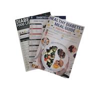 3 Pcs Meal Planner,Diabetes Food List Diabetic Chart Diet Charts Healthy Guide Wall Comprehensive Low Type Foods Guides Health Grocery Sugar Planners High-Fiber Nutrition Poster,for Handmade Planer