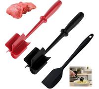 3 Pcs Meat Chopper, Mince Masher, Meat Shredder, Ground Beef Masher, for Cooking Ground Beef, Non-Slip Kitchen Tool for Pots and Pans, Dishwasher Safe