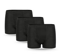 3 Pcs Men’s Incontinence Pants Incontinence Boxer Brief with Absorbent Pad 300 ML Urine Volume Cotton Washable Reusable Leakproof Incontinence Pants for Men Black Size 4XL