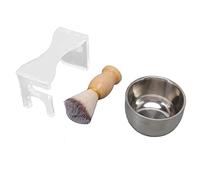 3 PCS Men Shaving Brush Set Premium Acrylic Shave Brush Holder Bubble Bowl Kit with Nylon Bristle for Wet Shaving Gift for Father Husband Boyfriend