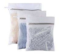 3 Pcs Mesh Laundry Bags, Washing Machine Wash Bags with Zips, 20x30cm/30x40cm/40x50cm Premium & Reusable Delicates Wash Bags for Clothes, Underwear, Blouse, Hosiery, Travel Storage Organization!