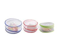 3 Pcs Mesh Pop-Up Food Covers, Collapsible Round Net Domes - Keeps Food Safe from Insects, Flies, Bugs & Mosquitoes - Perfect for Kitchen, Outdoor Picnics, BBQs & Parties - Fine Mesh Screen Protectors