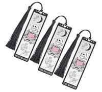 3 Pcs Metal Bookmark for Book Lovers,Gift for Book Lovers,Tarot Bookmark with Tassels, Horror Book Mark Gothic Book Mark Ideal for Christmas Birthday Gifts for Women and Men