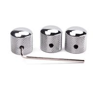 3 Pcs Metal Dome Knobs Guitar Speed Control Knobs Volume Tone Control Knob Potentiometer Cap Electric Guitar Bass Parts Electric