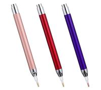 3 Pcs Metal Drill DIY Pen for Embroidery Painting and Cross Stitch | Luminous Tool, Ergonomic Grip, Lightweight Body, Easy Storage and Carrying, for Diamond Craft Projects