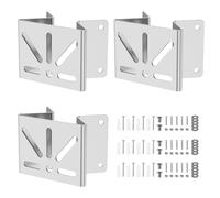 3 Pcs Metal Exterior Outside Wall Corner Mount for Security Camera Stainles Steel Holder Wide View Angle CCTV Surveillance Camera Adapter Compatible with Eufy Floodlight Cameras