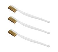 3 Pcs Metal Wire Brushes , Small Cleaning Tools for 3D Printer Nozzles, Hot Ends, and Welding Slag,Rust Removal, and Hot End Cleaning
