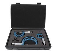 3 Pcs Micrometer, 0-75mm Outside Diameter Measurement Tool Made of Bearing Steel Including 0-25mm, 25-50mm, 50-75mm Micrometers