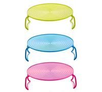 3 PCS Microwave Folding Tray Steaming Rack Microwave Plate Stacker for Heating Food, Baking Oven Tray for Bacon Frozen Snacks Cooking Supplies (3 Pack)