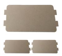 3 Pcs Microwave Waveguide Cover Replacement, Universal Microwave Mica Sheet Plates with Installation Slots, Heat Tolerant Insulating Repair Parts Compatible with Midea Kitchen Ovens