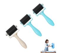 3 PCS Mini Brayer Roller for Crafts, Small Rubber Brayer Roller, Brayer Roller for Crafts, Small Roller, for Printmaking and Scrapbooking, Smooth Paint and Glue Application (Blue, White)