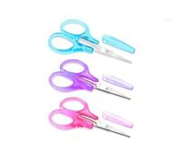 3 pcs Mini Craft Scissors Set with Protective Cover - Straight Tip Sewing Small Scissors for Crafting Facial Hair Trimming Travel School DIY Projects