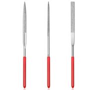 3 Pcs Mini Diamond File Set, Miniature and Model Files Diamond Needle File Set of Round File, 3 Kinds of Mini Needle Files Tools Mixed Style Set for Jewelers DIY Wood Carvings