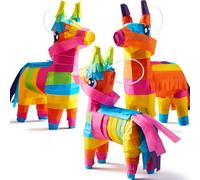 3 pcs Mini Donkey Pinatas 19cmx14cm Cinco De Mayo Rainbow Color for Fun Fiesta Taco Party Supplies, Luau Event Photo Props, Mexican Theme Decoration, Carnivals Festivals, Taco Tuesday Event