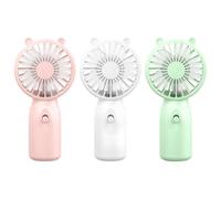 3 Pcs Mini Hand Held Fan, Battery Operated Cute Small Portable Fans, Mighty Handheld Portable Fan, Handy Desk Table for Neck Cooling Summer Bedroom Makeup Camping Travel Girl Women Men Indoor Outdoor