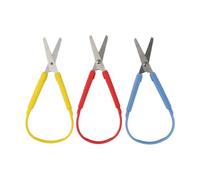 3 Pcs Mini Loop Scissors, Self-Opening Adaptive Scissors with Looped Handles for Right & Left Handed Users, Special Needs Craft (3pcs)