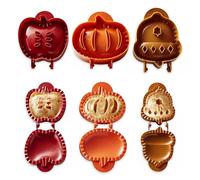 3 Pcs Mini Pie Molds Party Hand Pie Molds Holiday Mini Pies Mould Dough Press Mold Tool Fall Apple Pumpkin and Acorn Shapes Pocket Pies Maker for Baking Christmas Various Themed Party
