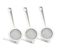 3 Pcs Mini Sieve, Tea Strainer Fine Mesh, Small Sieve Fine Mesh, Stainless Steel Tea Strainer for Loose, Spices,Kitchen Sifter, Easy to Clean