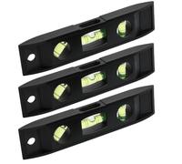 3 PCS Mini Spirit Levels, 6 Inch Black Spirit Level with Magnetic Strip, Torpedo Spirit Level with 3 Vials 45 ° 90 ° 180 °