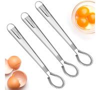 3 Pcs Mini Whisk Hand, Spring Coil Wire Egg Beater, Stainless Steel Small Hand Whisk for Kitchen Coffee Sauce Milk Mixing