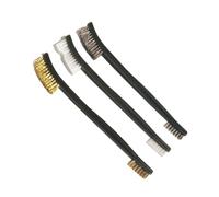 3 Pcs Mini Wire Brush Set Household Brass Nylon Steel Brushes Detail Burring Industrial Grinding Cleaning Polishing Tool