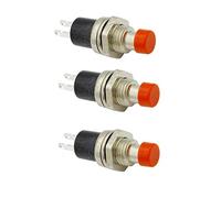 3 Pcs Miniature Push Button Mini Momentary Push Button Switch SPST Reset Switch On Off Switch To Make/Push To Break Red
