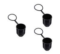 3 Pcs Mm Trailer Coupling Protective Cover with Locking Ring Black
