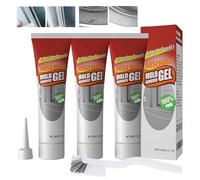 3 Pcs Mold Remover Gel Powerful Household Cleaning Gel Mould Cleaner with Small Brush Highly Effective in Penetration,for Walls, Bathroom, Washing Machines, Windows and Kitchen