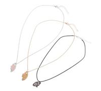 3 pcs Moon Alloy Pendant Necklaces Friendship Matching for Unique Design Bestie Jewelry Fashionable Alloy Chain in Matte Silver Gold and Black