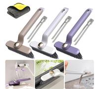 3 Pcs Multi-Function Rotating Crevice Cleaning Brush, 3 in 1 Hard Bristle Crevice Cleaning Brush, 360° Rotating Gap Cleaning Brush for Bathroom Kitchen Household (3 Colors)