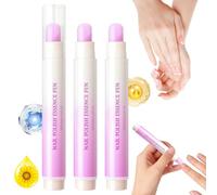 3 Pcs Nail Care Pen,3-In-1 Cuticle Remover Pen with Ceramic Tip Cuticle Oil Pusher & Buffer for Moisturize Nourish Dry Nails Quick Absorption