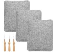 3 Pcs Needle Felting Pads with 3 Pcs Needle Felting Kits for Beginners Adults, Felt PadsFelting Mats, Felt Tool Kit for DIY Arts and Crafts(8 x 10 Inch)