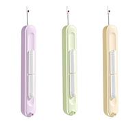 3 Pcs Needle Threaders,2-in-1 Needle Threader Seam Ripper Tool,Portable Unpicker Sewing Tool,Retractable Insert Seam Rippers for Sewing,Quilting and Crafting Project Accessories