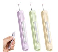 3 PCS Needle Threaders,Seam Ripper,Needle Threader Tool, 2-in-1 Needle Threader & Seam Ripper Toolr and Stitch Unpicker Tool Tools Suitable for Crafting,Knitting(Green+Purple+White)
