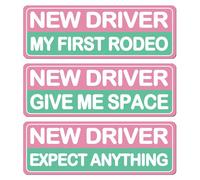 3 Pcs New Car Stickers, Cute Accessories Supplies, Exquisite Colorful Student Driver Sticker Magnet Not Easy to Fall Supplies for Car Suitable for Students and Novices