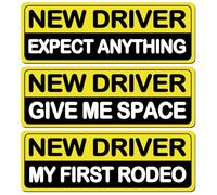 3 Pcs New Car Stickers, Magnetic Student Driver Signs for Car, Personalized Bright Colors Accessories, Clear Fonts Supplies Suitable for Beginners & Students