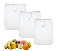 3 Pcs Nut Milk Bag Reusable Nylon Cheese Cloths Fine Mesh Food Strainer Multiple Food Strainer Mesh Cold Brew Filter Strainer Bag for Straining Juice Tofu Greek Yogurt Tea Almond Milk