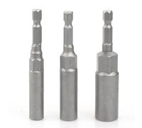 3 Pcs Nut Setter Driver Drill Bit Set, 1/4 inch Hex Shank Quick Change, 80mm Length Metric Nut Driver Set(8+10+12mm)