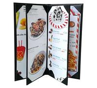 3 Pcs of Menu Cover 4.75" X 11" Inches, 4panel 6view,Sold by Case