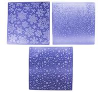 3 Pcs of Plastic Embossing Folder 6x6 Inch Christmas Snowflakes Pattern Paper Crafts Plastic Textured Impressions for Card Making Scrapbooking