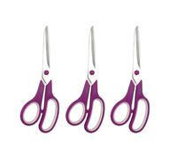 3 Pcs Office Stationery Scissors, 8.5 Inch Stainless Steel Paper Cutting Sewing Fabric Craft Scissors with Sharp Blades for DIY Handmade Art Craft (Purple)