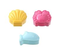 3 Pcs Onigiris Mold Kit, Musubi Maker Press with Crab Shellfish Fish Shapes, Rice Ball Sushi Mold for Kids Lunch Bento, Home DIY Sushi Making Tools