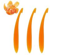 3 Pcs Orange Peeler Tool,Stainless Steel Citrus Peelers,Long Handle Ergonomic Design for Effortless Orange,Lemon,Grapefruit,Mango Peeling Durable Kitchen Tool with Comfort Grip