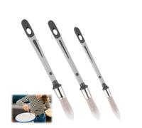 3 PCS Paint Brushes for Walls, 0.45/0.6/0.75 inch Small Pointed Synthetic Sash Paint Brushes Set Round Edger Paint Brush, Trim Painting Touch Up Trim Stain Tools for Corners Baseboards Narrow Areas