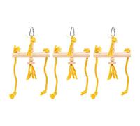 3 Pcs Parrot Toy Cotton Rope Swing | Colorful Balance Perch for Parakeets/Cockatiels/Macaws | Long - lasting & Sustainable Bird Toys