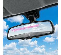 3 Pcs Passenger Princess Mirror Sticker, Vinyl Car Rearview Mirror Decal, Funny Safe Driving Stickers to Show Your Loves Driver Gifts Accessories (Pink)