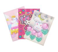 3 Pcs Passport Horder for Women Kids Passport Cover Leather Cute Unicorn Dinosaurs Passport Holder(3 Pack for Girls)