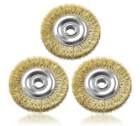 3 Pcs Patio Cleaner Wire Brush for Ryobi Replacement Wire Wheel Brush with 16mm Arbor Hole for RY18PCA-0 OPC1800 OPC1815 EFB 400/401, Wire Wheel for Rust, Grout & Debris Cleaning