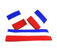 3 Pcs Patriotic Sweatband Set UK/US Flag Pattern Moisture Wicking Gym Exercise Sports Wristband Headband for Men Women
